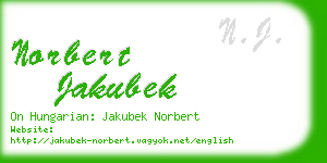 norbert jakubek business card